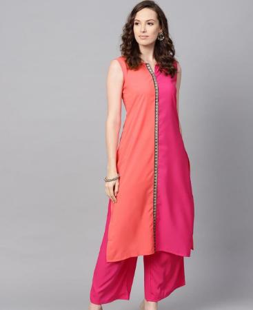 Picture of Beautiful Gajari+pink Kurtis & Tunic