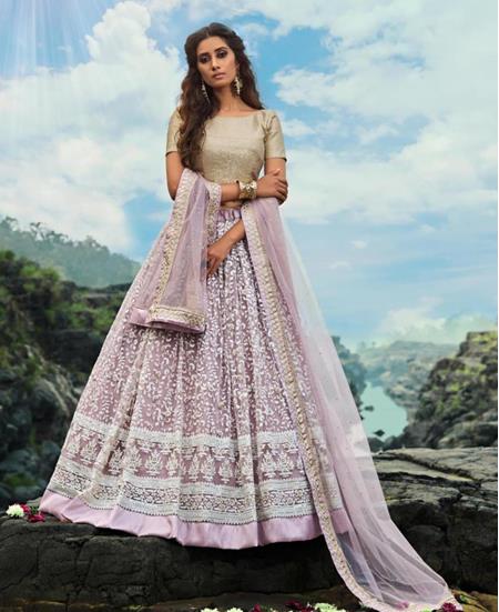 Picture of Beautiful Lilac Lehenga Choli