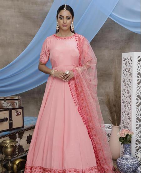 Picture of Resplendent Pink Party Wear Gown