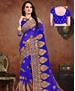 Picture of Comely Blue Georgette Saree