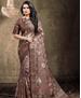 Picture of Statuesque Brown Georgette Saree