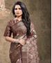 Picture of Statuesque Brown Georgette Saree