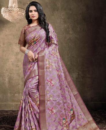 Picture of Lovely Pink Georgette Saree