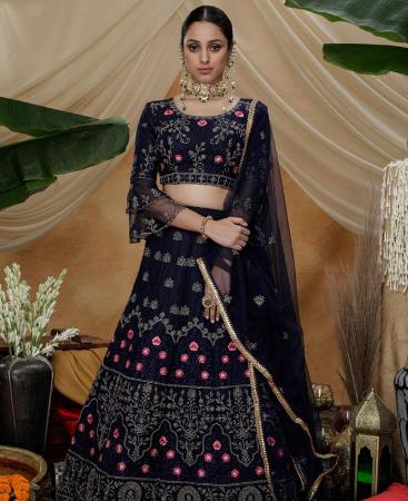 Picture of Fine Navy Lehenga Choli