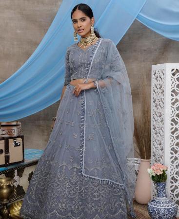 Picture of Appealing Grey Lehenga Choli