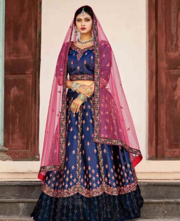 Picture of Statuesque Navy Blue Lehenga Choli