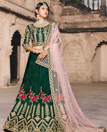 Picture of Ideal Green Lehenga Choli