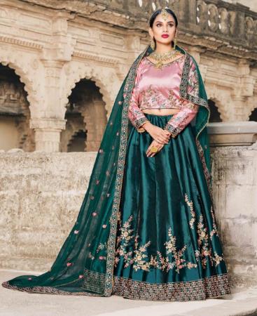 Picture of Elegant Green Lehenga Choli