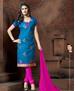 Picture of Gorgeous Blue Cotton Salwar Kameez