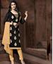 Picture of Beautiful Black Cotton Salwar Kameez