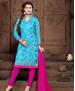 Picture of Splendid Sky Blue Cotton Salwar Kameez