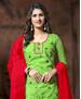 Picture of Bewitching Green Cotton Salwar Kameez