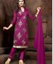 Picture of Resplendent Purple Cotton Salwar Kameez