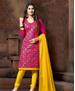 Picture of Fascinating Dark Pink Cotton Salwar Kameez