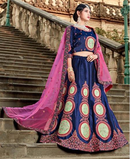 Picture of Splendid Navy Blue Lehenga Choli