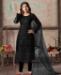 Picture of Good Looking Black Straight Cut Salwar Kameez