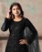 Picture of Good Looking Black Straight Cut Salwar Kameez