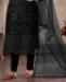 Picture of Good Looking Black Straight Cut Salwar Kameez