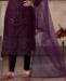 Picture of Admirable Wine Straight Cut Salwar Kameez