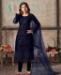 Picture of Magnificent Navy Blue Straight Cut Salwar Kameez