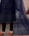 Picture of Magnificent Navy Blue Straight Cut Salwar Kameez