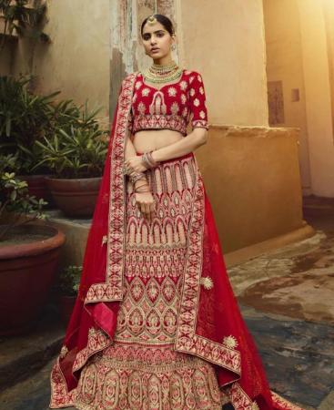 Picture of Excellent Red Lehenga Choli