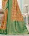 Picture of Fine Beige & Rama Silk Saree