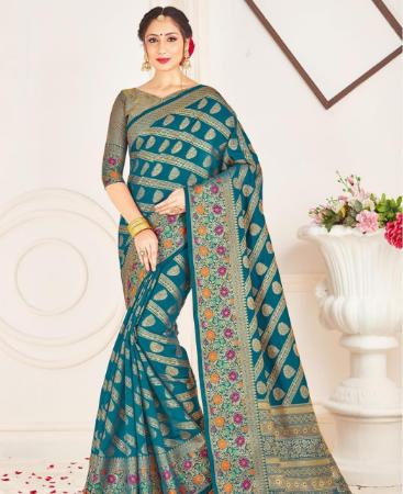 Picture of Pleasing Blue Casual Saree