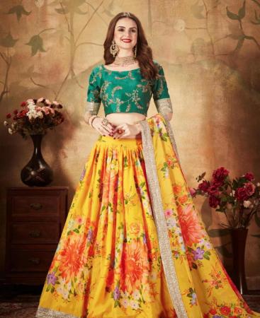 Picture of Superb Yellow Lehenga Choli