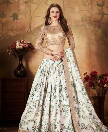 Picture of Fascinating White Lehenga Choli