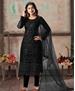 Picture of Good Looking Black Straight Cut Salwar Kameez