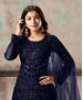 Picture of Magnificent Navy Blue Straight Cut Salwar Kameez