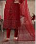 Picture of Ravishing Red Straight Cut Salwar Kameez