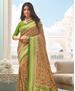 Picture of Charming Beige & Green Silk Saree