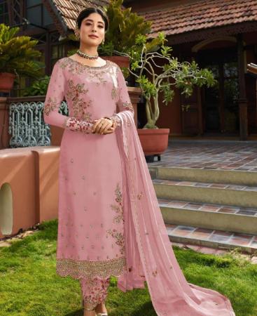 Picture of Admirable Pink Straight Cut Salwar Kameez