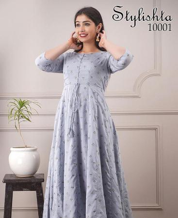 Picture of Well Formed Lightsteelgrey Readymade Gown