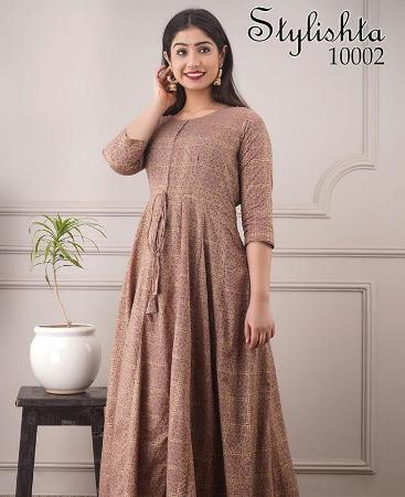 Picture of Exquisite Lightbrown Readymade Gown