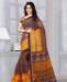 Picture of Elegant Brown & Yellow Casual Saree