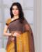 Picture of Elegant Brown & Yellow Casual Saree