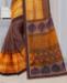 Picture of Elegant Brown & Yellow Casual Saree