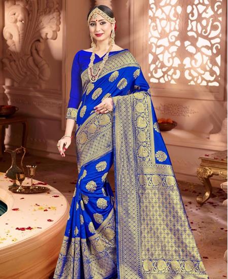 Picture of Sublime Royal Blue Casual Saree