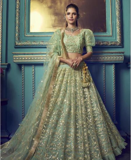 Picture of Resplendent Light Green Lehenga Choli