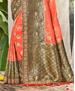 Picture of Excellent Peach Silk Saree