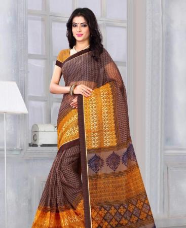 Picture of Gorgeous Brown Casual Saree