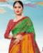 Picture of Charming Red & Green Casual Saree