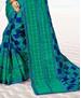 Picture of Well Formed Sea Green & Royal Blue Casual Saree