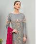 Picture of Amazing Grey Straight Cut Salwar Kameez