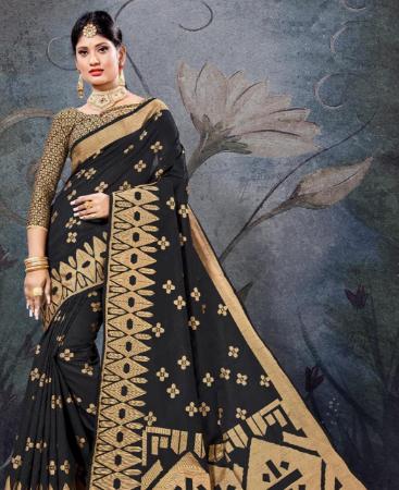 Picture of Fascinating Black Casual Saree