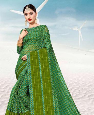 Picture of Exquisite Green Casual Saree