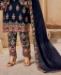 Picture of Lovely Navy Blue Straight Cut Salwar Kameez